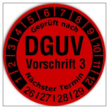 Prüfplaketten DGUV Vorschrift 3