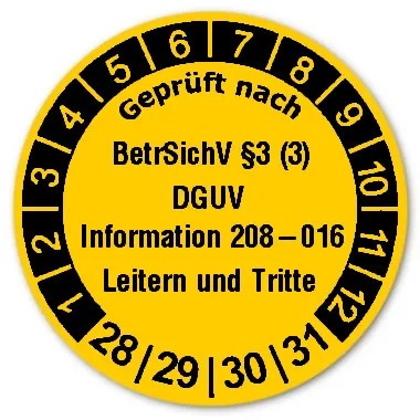 Produktbild: Prüfplaketten Leitern und Tritte - Durchmesser: 30mm