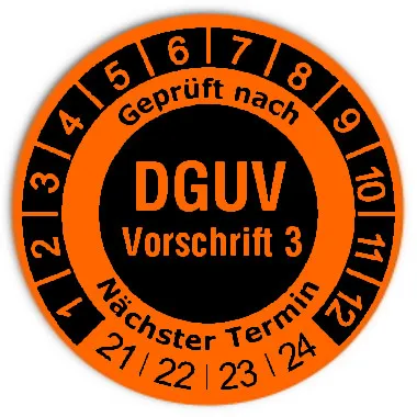 Prüfplaketten Material:Folie orange Größe:Ø 30mm Nächste Prüfung:2021 Barcode:ohne Stellenanzahl:ohne Ausführung:1 Etikette pro Nummer Menge:500