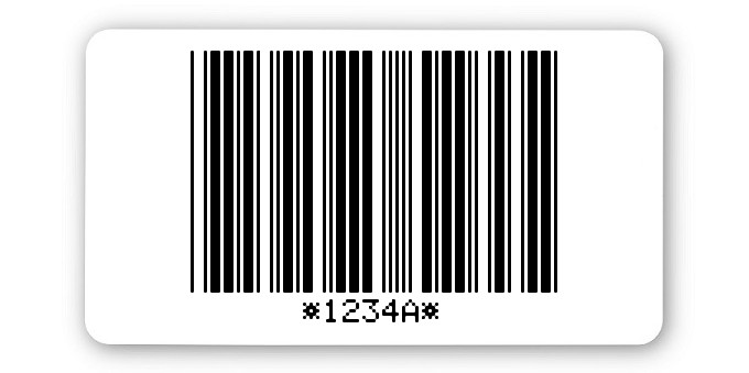 Archivierungsetiketten Material:ThermoTop Größe:45x25mm Kopfzeile:"ohne" Barcode:Code 39 mit Prüfziffer Stellenanzahl:5-stellig Menge:1000