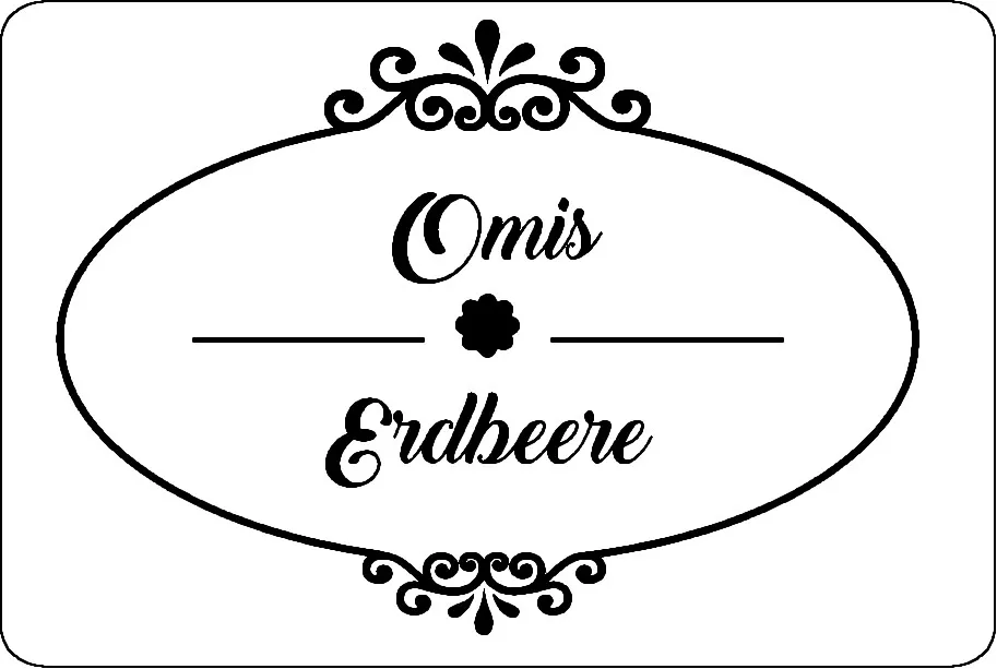 Marmelade Etiketten Material:Schutzetikett & weiß Größe:76x51mm Kopfzeile:"Ihr Wunschtext" Schriftart:Wien Stellenanzahl:ohne Menge:10