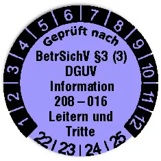 Produktbild:Datum Prüfetikett Material:Folie flieder Größe:Ø 20mm Nächste Prüfung:2022 Barcode:ohne Stellenanzahl:ohne Ausführung:1 Etikett pro Nummer Etiketten je Rolle:300