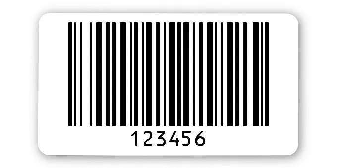 Archivierungsetiketten Material:ThermoTop Größe:45x25mm Kopfzeile:"ohne" Barcode:128B Stellenanzahl:6-stellig Menge:1000