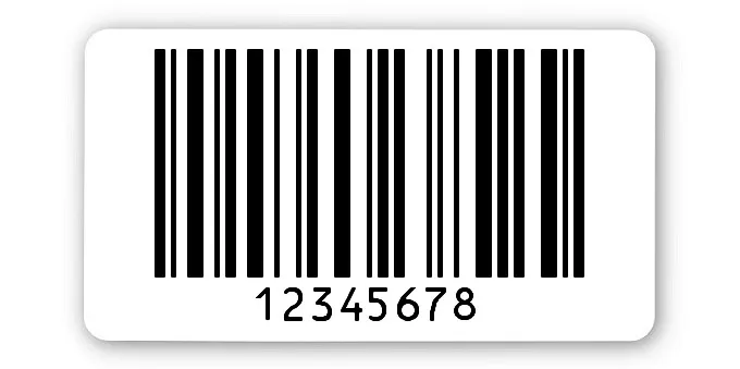 Archivierungsetiketten Material:ThermoTop Größe:45x25mm Kopfzeile:"ohne" Barcode:128C Stellenanzahl:8-stellig Menge:1000