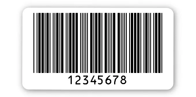 Archivierungsetiketten Material:ThermoTop Größe:45x25mm Kopfzeile:"ohne" Barcode:Code 39 ohne Prüfziffer Stellenanzahl:8-stellig Menge:1000