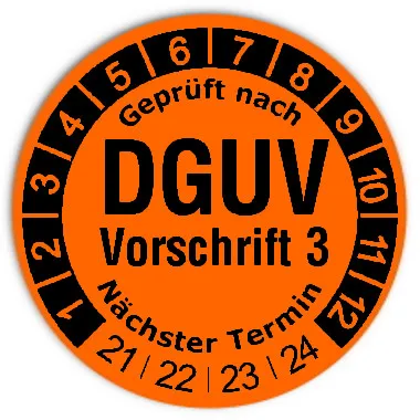 Prüfplaketten Material:Folie orange Größe:Ø 30mm Nächste Prüfung:2021 Barcode:ohne Stellenanzahl:ohne Ausführung:1 Etikette pro Nummer Menge:1000