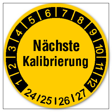 Prüfplaketten Nächste Kalibrierung, Ø 30mm