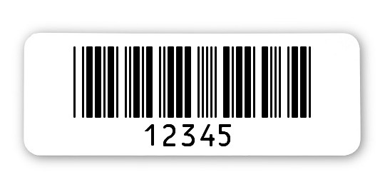 Archivierungsetiketten Material:ThermoTop Größe:40x15mm Kopfzeile:"ohne" Barcode:Code 39 ohne Prüfziffer Stellenanzahl:5-stellig Menge:1000