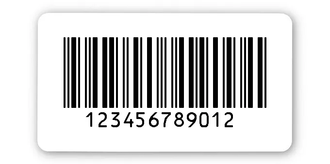 Universaletiketten Material:Thermopapier Größe:45x25mm Kopfzeile:"ohne" Barcode:2a5 interleaved Stellenanzahl:12-stellig Ausführung:3 Etiketten pro Nummer Menge:300