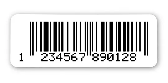 EAN Gutschein Etiketten Material:Polyethylen-Folie hochglänzend weiß Größe:40x15mm Kopfzeile:"ohne" Barcode:EAN 13 Stellenanzahl:13-stellig Menge:500