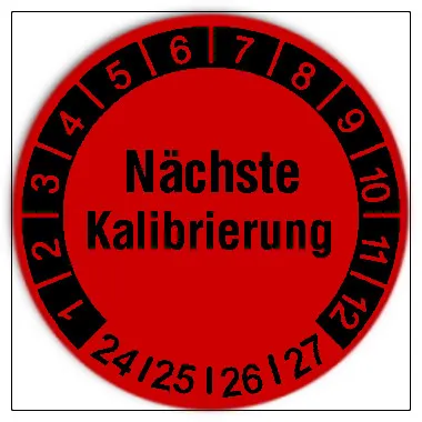 Prüfplaketten Nächste Kalibrierung, Ø 30mm