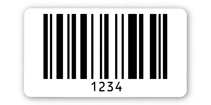 Archivierungsetiketten Material:ThermoTop Größe:45x25mm Kopfzeile:"ohne" Barcode:128C Stellenanzahl:4-stellig Menge:1000